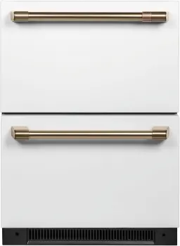 Cafe 24 Inch Built-In Dual Drawer Refrigerator - 5.7 Cu. Ft. - Matte White - Model CDE06RP4NW2