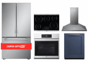 LG LGRECTWODWRH744 5 Piece Kitchen Appliances Package with French Door Refrigerator