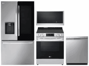 LG LGRERADWMW21205  4 Piece Kitchen Appliances Package with French Door Refrigerator