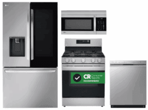 LGLGRERADWMW21213  4 Piece Kitchen Appliances Package with French Door Refrigerator