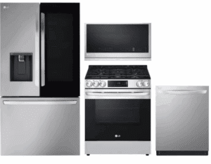 LG LGRERADWMW21210  4 Piece Kitchen Appliances Package with French Door Refrigerator