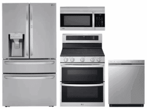 LG LGRERADWMW21174  4 Piece Kitchen Appliances Package with French Door Refrigerator