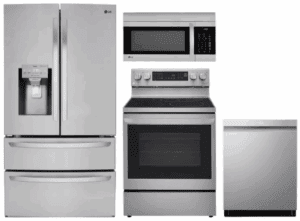 LG LGRERADWMW21167  4 Piece Kitchen Appliances Package with French Door Refrigerator
