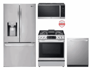 LG LGRERADWMW21277  4 Piece Kitchen Appliances Package with French Door Refrigerator