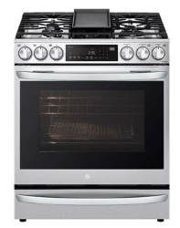 LG LSGL6337X 30 Inch Slide-In Smart Gas Range with 5 Sealed Burners, 6.3 cu. ft. ProBake Convection