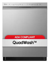 LG ADFD5448AT 24 Inch Full Console Smart Dishwasher