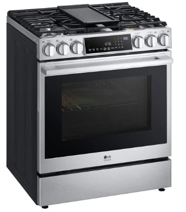 LG Studio LSGS6338F 30 Inch Slide-In Gas Smart Range with 5 Sealed Burners, 6.3 cu. ft. - Image 3