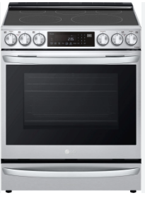 LG LSES6338F 30 Inch Slide-In Electric Smart Range with 5 Radiant Elements, 6.3 cu.