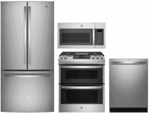 GE GERERADWMW103973  4 Piece Kitchen Appliances Package with French Door Refrigerator