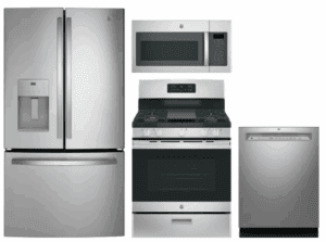 GE GERERADWMW103904  4 Piece Kitchen Appliances Package with French Door Refrigerator