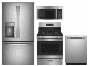 GE GERERADWMW103862  4 Piece Kitchen Appliances Package with French Door Refrigerator