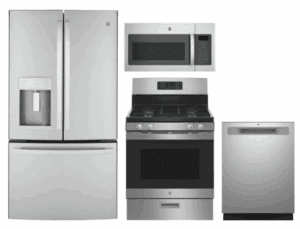 GE GERERADWMW103851  4 Piece Kitchen Appliances Package with French Door Refrigerator