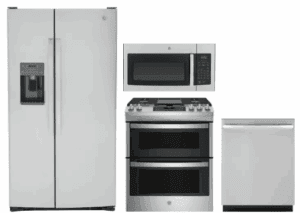 GE GERERADWMW4095  4 Piece Kitchen Appliances Package with Side-by-Side Refrigerator