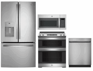 GE GERERADWMW4088  4 Piece Kitchen Appliances Package with French Door Refrigerator