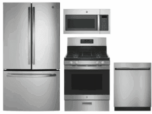 GE GERERADWMW3813  4 Piece Kitchen Appliances Package with French Door Refrigerator