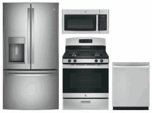 GE GERERADWMW3534  4 Piece Kitchen Appliances Package with French Door Refrigerator