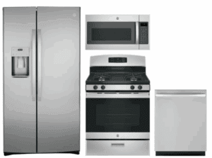 GE GERERADWMW3473  4 Piece Kitchen Appliances Package with Side-by-Side Refrigerator