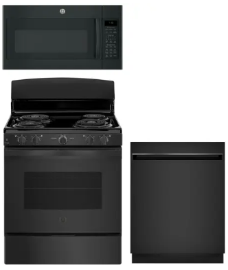 GE GERERADWMW3315 4 Piece Kitchen Appliances Package with Top Freezer Refrigerator - Image 2