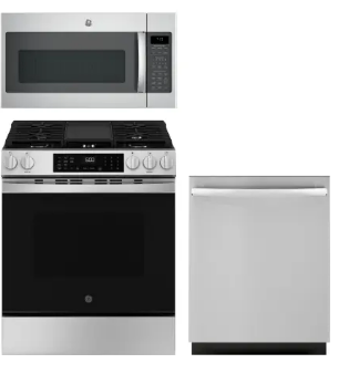 GE GERERADWMW104171 4 Piece Kitchen Appliances Package with French Door Refrigerator - Image 3