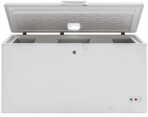 GE FCM16DLWW 65 Inch Chest Freezer with Audible Temperature Alarm, LED Interior Lighting, Second Level Rail, Sliding Storage Baskets, Lock with Key, ENERGY STAR® and 15.6 cu. ft. Capacity - Image 3