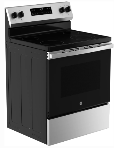 GE GRF400SVSS 400 Series 30 Inch Freestanding Electric Range with 4 Smoothtop Elements, 5.3 cu. ft. : Stainless Steel - Image 3