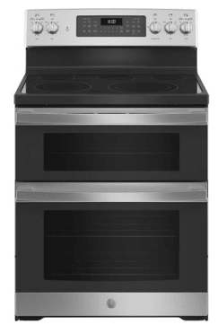 GE JBS86SPSS 30 Inch Electric Double Oven Range with 5 Radiant Elements, 6.6 Cu. Ft. Total Capacity : Stainless Steel