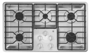 GE JGP3036SLSS 36 Inch Gas Cooktop with 5 Sealed Burners, : Stainless Steel