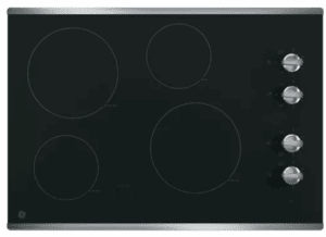 GE JP3030SWSS 30 Inch Electric Cooktop with 4 Radiant Elements : Stainless Steel