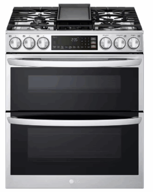 LG LDGL6924S 30 Inch Double Gas Oven Range with 5 Sealed Burners, 6.9 cu. ft. Total Capacity