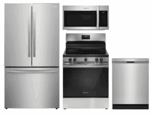 FRRERADWMW888962348  4 Piece Kitchen Appliances Package with French Door Refrigerator, Electric Range