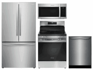 FRRERADWMW888962316  4 Piece Kitchen Appliances Package with French Door Refrigerator, Electric Range