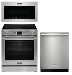 FRREFRRADWMW101 5 Piece Kitchen Appliances Package with Column Refrigerator - Image 3