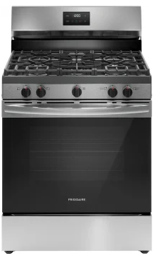 Frigidaire FCRG3052BS 30 Inch Freestanding Gas Range with 5 Sealed Burners, 5.1 cu. ft. Oven Capacity