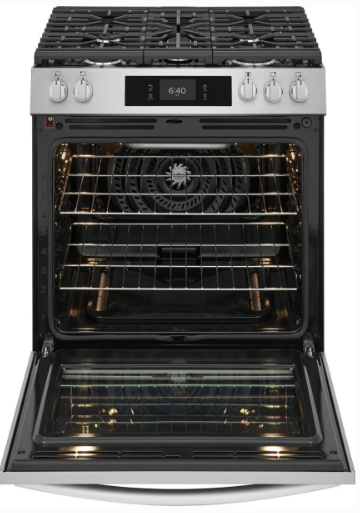 Frigidaire Gallery Series GCFG3070BF 30 Inch Slide-In Gas Range with 5 Sealed Burners, 6 cu. ft. Total Convection Oven - Image 3