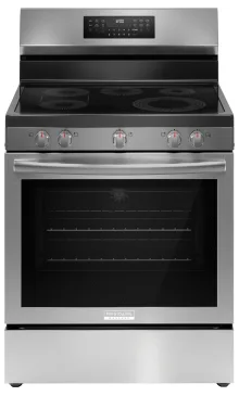 Frigidaire Gallery Series GCRE3060BF 30 Inch Freestanding Electric Range with 5 Elements, 5.3 cu. ft. Convection Oven