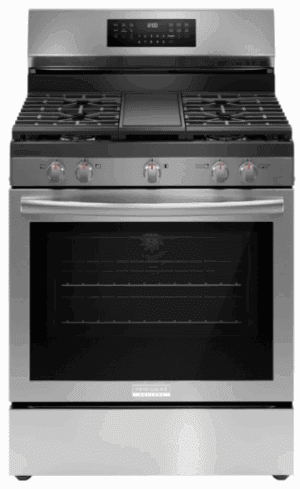 Frigidaire Gallery Series GCRG3060BF 30 Inch Freestanding Gas Range with 5 Sealed Burners, 5.1 cu. ft. Convection Oven