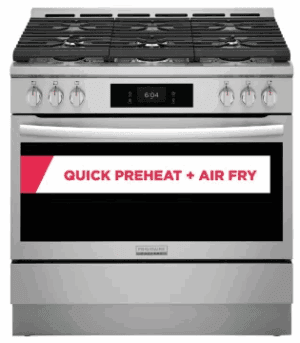 Frigidaire Gallery Series GCFG3661AF 36 Inch Freestanding Gas Range with 6 Sealed Burners, 4.6 cu. ft. Total Convection Oven