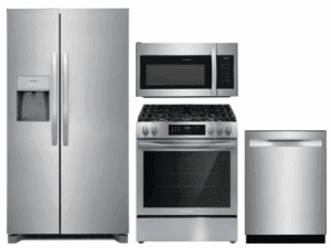 FRRERADWMW4524  4 Piece Kitchen Appliances Package with Side-by-Side Refrigerator
