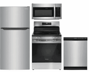 FRRERADWMW888962004  4 Piece Kitchen Appliances Package with Top Freezer Refrigerator, Electric Range