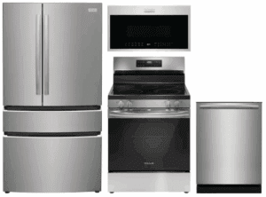 FRRERADWMW888961999  4 Piece Kitchen Appliances Package with French Door Refrigerator, Electric Range