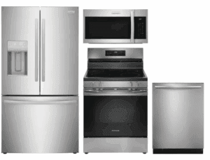 FRRERADWMW888961985  4 Piece Kitchen Appliances Package with French Door Refrigerator, Electric Range