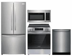 FRRERADWMW888961891  4 Piece Kitchen Appliances Package with French Door Refrigerator, Electric Range