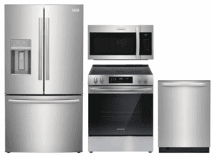 FRRERADWMW888961864  4 Piece Kitchen Appliances Package with French Door Refrigerator, Electric Range