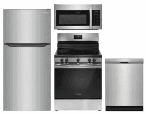 FRRERADWMW888961836 4 Piece Kitchen Appliances Package with Top Freezer Refrigerator