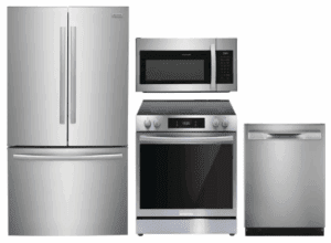 FRRERADWMW888961799 4 Piece Kitchen Appliances Package with French Door Refrigerator, Electric Range