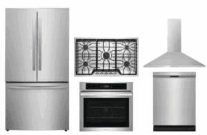 FRREWOCTRHDW6  5 Piece Kitchen Appliances Package with French Door Refrigerator and Dishwasher in Stainless Steel