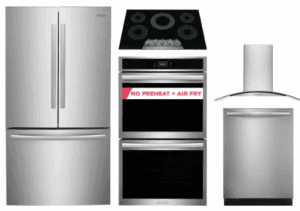 FRRECTWODWRH457  5 Piece Kitchen Appliances Package with French Door Refrigerator