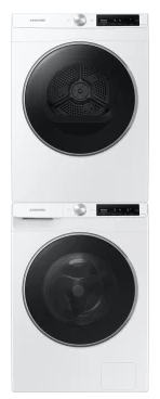 SAWADREW6901 Stacked Front Load Washer and Electric Dryer Set in White