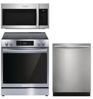 FRRERADWMW888962401 4 Piece Kitchen Appliances Package with French Door Refrigerator, Electric Range - Image 2