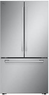 LG Studio SRFB27S3 36 Inch Counter-Depth Freestanding French Door Smart Refrigerator with 26.5 Cu. Ft. Capacity, Door Cooling+, CoolGuard™